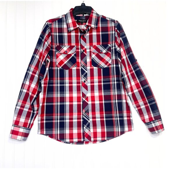 Eighty Eight Other - Eighty Eight - Platinum Plaid Casual Button Down Size Small